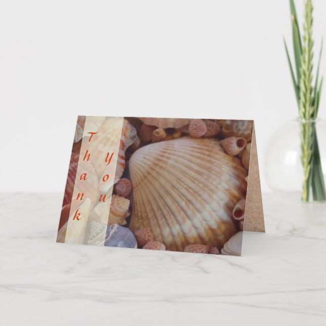 Tarjetas de agradecimiento para boda en la playa (Anverso)