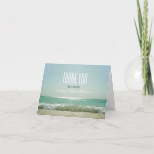 Tarjetas de agradecimiento para boda en la playa