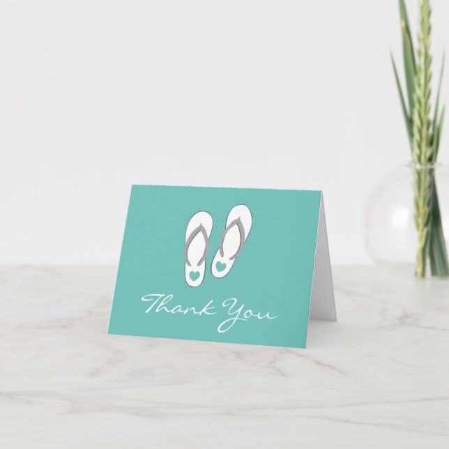 Tarjetas de agradecimiento para boda en la playa c (Anverso)