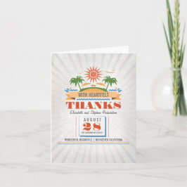 Tarjetas de agradecimiento para boda en la playa m