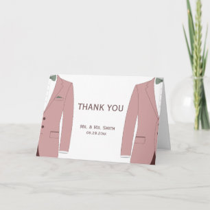 Tarjetas de agradecimiento para boda gay de color 
