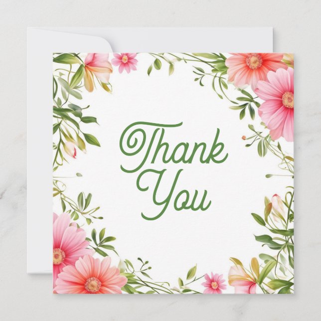 Tarjetas de agradecimiento para boda o ducha (Anverso)