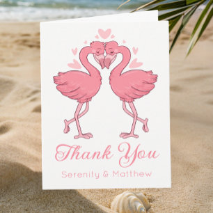 Tarjetas de agradecimiento para boda tropical en l