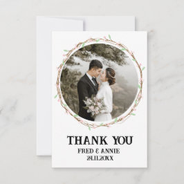 Tarjetas de agradecimiento para Bodas blancos y ne