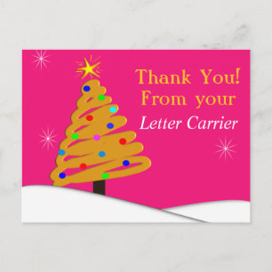 Tarjetas de agradecimiento para cartero Rosa