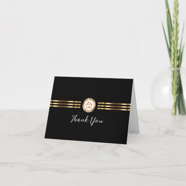 Tarjetas de agradecimiento para clientes de bienes (Anverso)