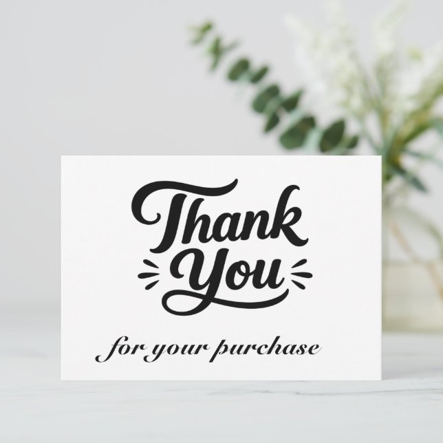 Tarjetas de agradecimiento para clientes de embala (Anverso de pie)