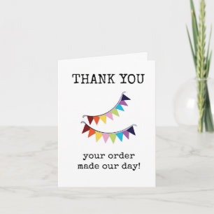 Tarjetas de agradecimiento para clientes de pequeñ