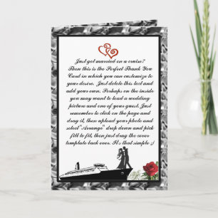 Tarjetas de agradecimiento para crucero de bodas