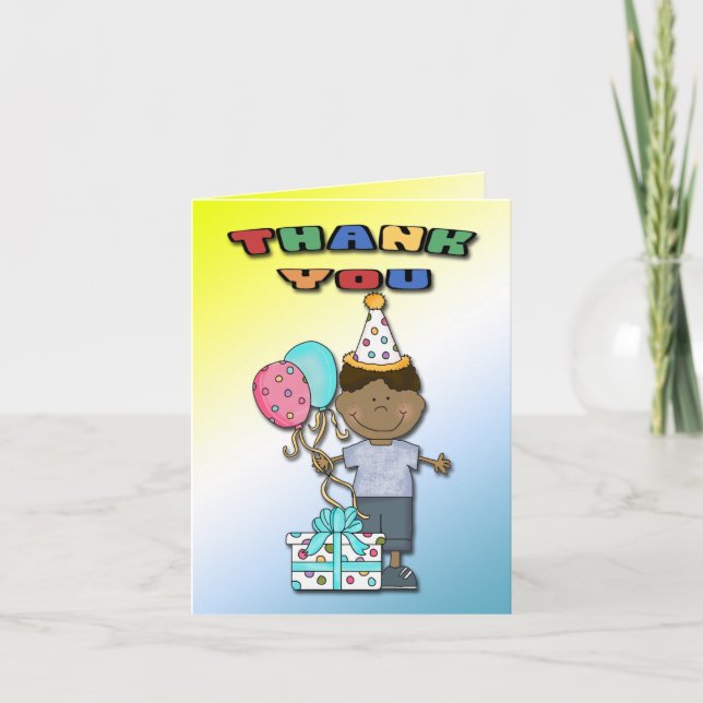 Tarjetas de agradecimiento para Cumpleaños Bash Bo (Anverso)