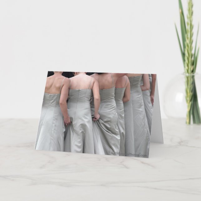 Tarjetas de agradecimiento para damas de honor "Aj (Anverso)