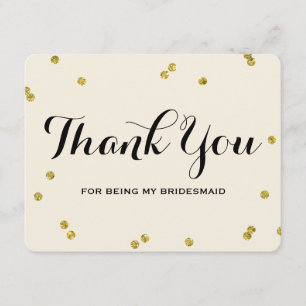 Tarjetas de agradecimiento para damas de honor B