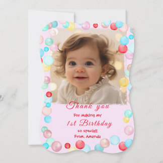 Tarjetas de agradecimiento para el 1er cumpleaños