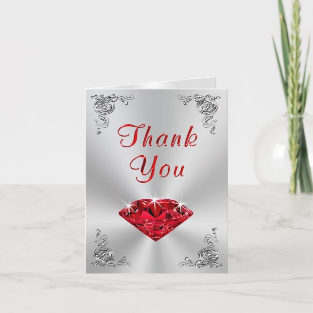 Tarjetas de agradecimiento para el 40º aniversario (Anverso)