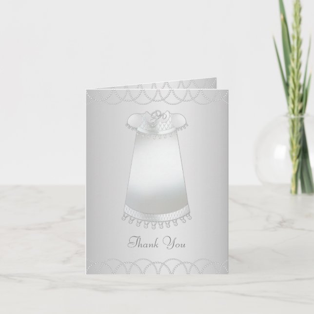 Tarjetas de agradecimiento para el bautizo del beb (Anverso)