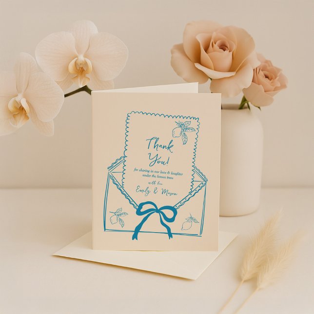 Tarjetas de agradecimiento para el Boda de limón c (Subido por el creador)