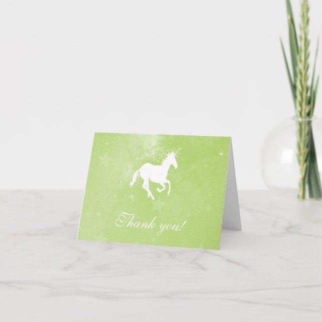 Tarjetas de agradecimiento para el Boda de unicorn (Anverso)