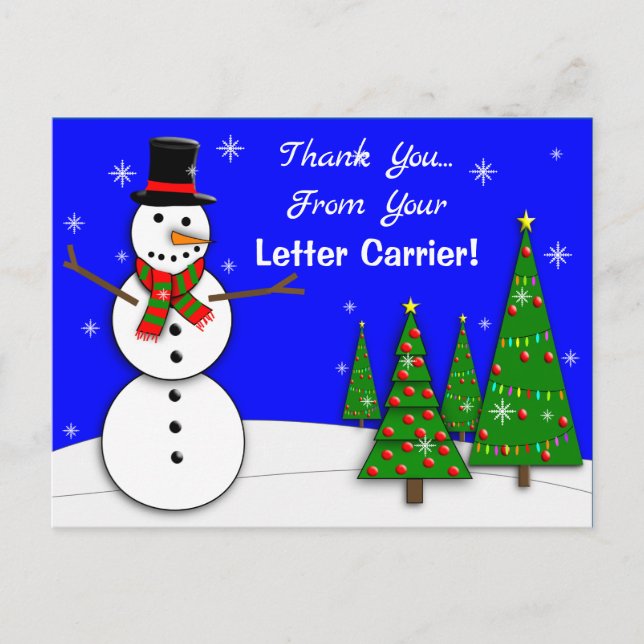 Tarjetas de agradecimiento para el cartero (Anverso)