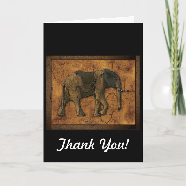 Tarjetas de agradecimiento para Elefantes Africano (Anverso)