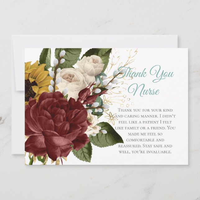 Tarjetas de agradecimiento para enfermeras - Múlti (Anverso)