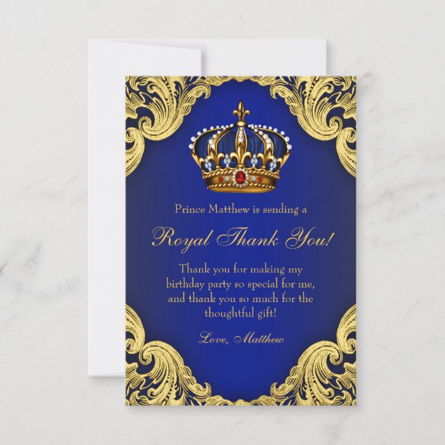 Tarjetas de agradecimiento para fiesta de cumpleañ (Anverso)