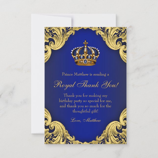 Tarjetas de agradecimiento para fiesta de cumpleañ (Anverso)