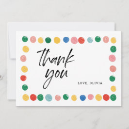 Tarjetas de agradecimiento para fiesta de cumpleañ