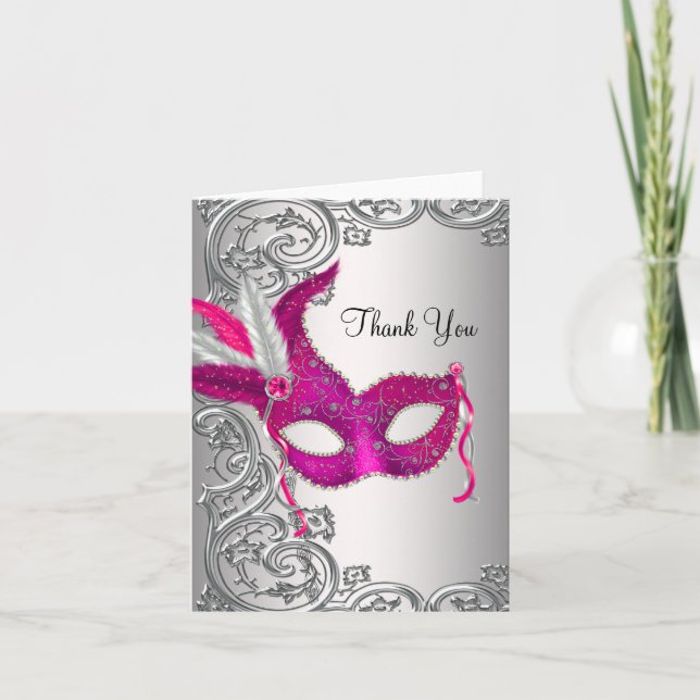 Tarjetas de agradecimiento para fiesta de disfraz  (Anverso)