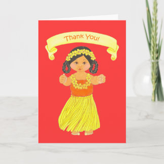 Tarjetas de agradecimiento para fiesta hawaiana Lu