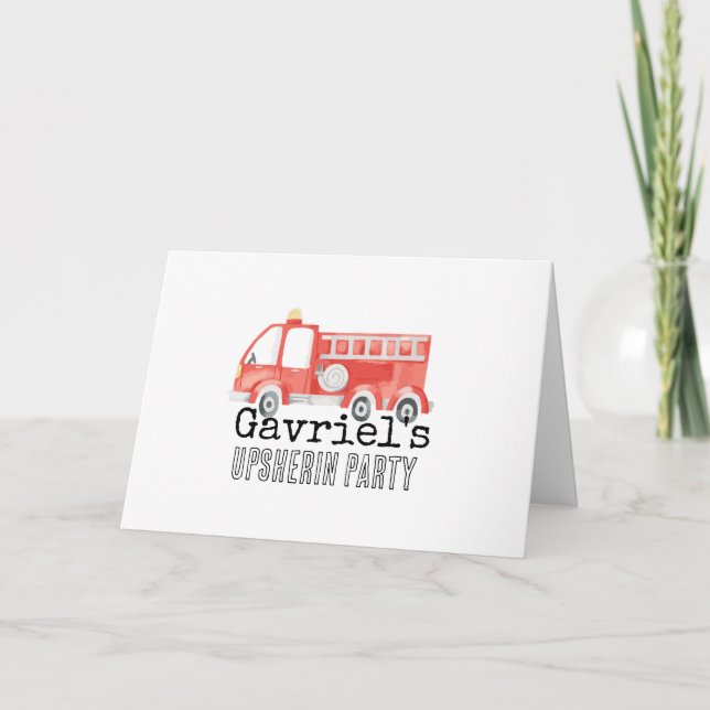 Tarjetas de agradecimiento para Fiestas de bombero (Anverso)