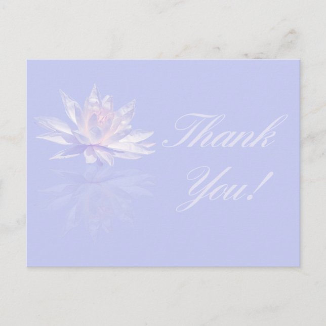 Tarjetas de agradecimiento para Flores de Lotus (Anverso)