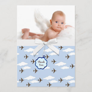 Tarjetas de agradecimiento para fotos de bebé niño