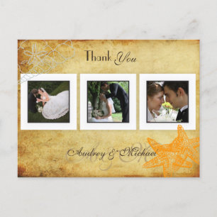 Tarjetas de agradecimiento para fotos de boda en l