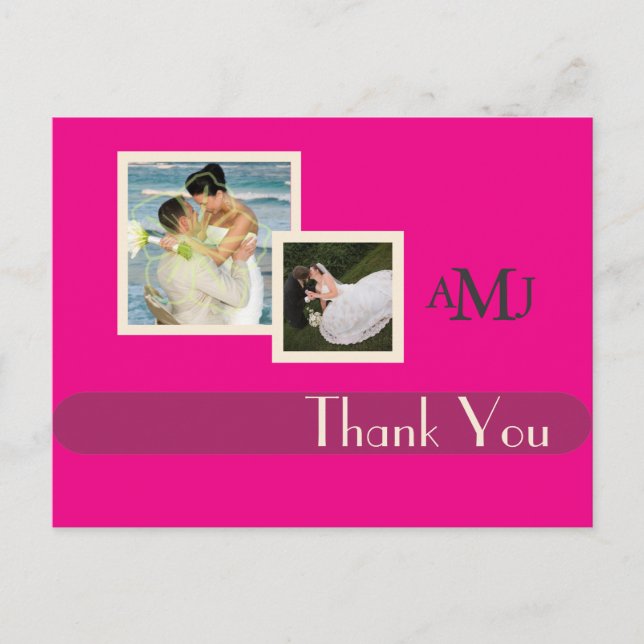 Tarjetas de agradecimiento para fotos de boda, lis (Anverso)