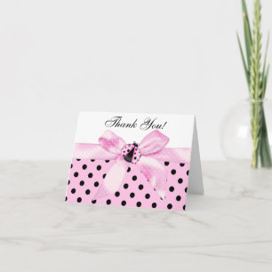 Tarjetas de agradecimiento para la Ladybug Negro R