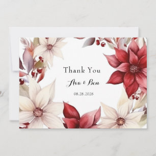 Tarjetas de agradecimiento para los Bodas de Poins