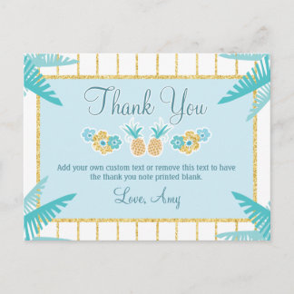 Tarjetas de agradecimiento para Luau en Hawái