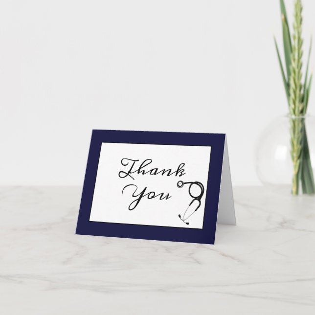 Tarjetas de agradecimiento para médicos (Anverso)