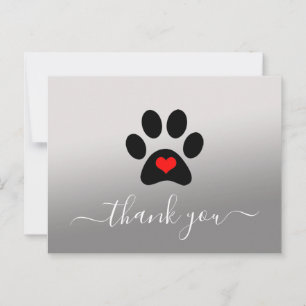 Tarjetas de agradecimiento para negocios de patas 