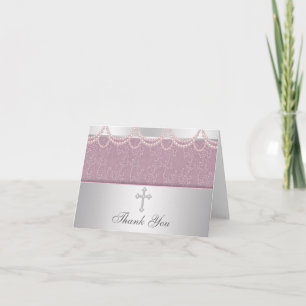 Tarjetas de agradecimiento para niñas de Cruz Rosa