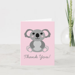 Tarjetas de agradecimiento para niños de oso koala