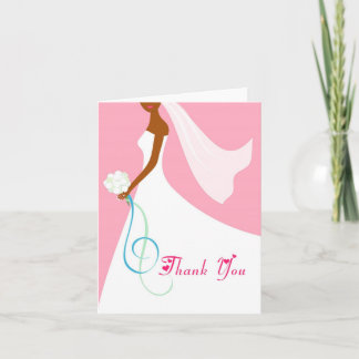Tarjetas de agradecimiento para novias afroamerica