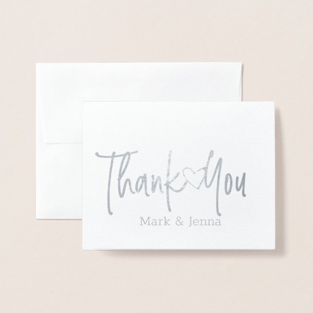 Tarjetas de agradecimiento para parejas de boda co (Anverso con sobre)
