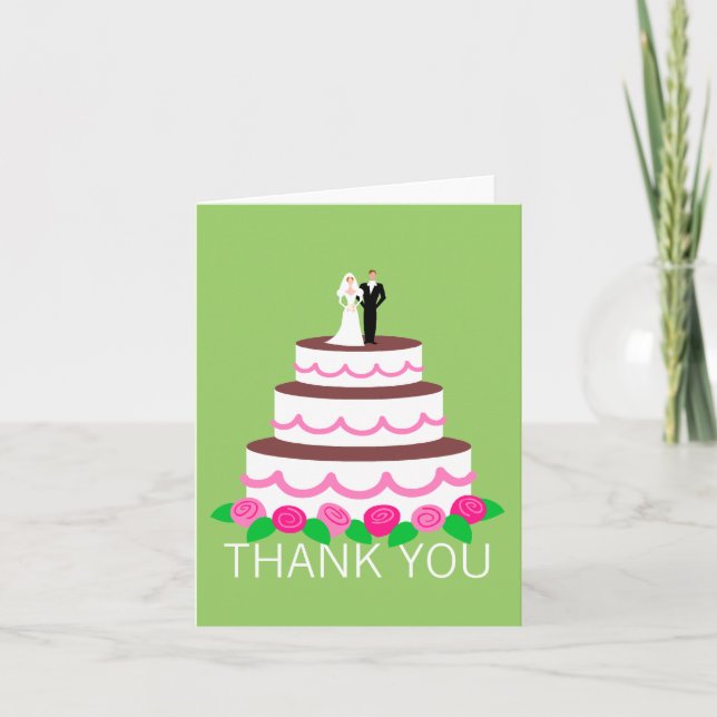 Tarjetas de agradecimiento para pastel de boda (Anverso)