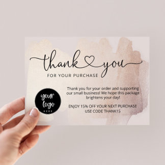 Tarjetas de agradecimiento para pequeñas empresas,