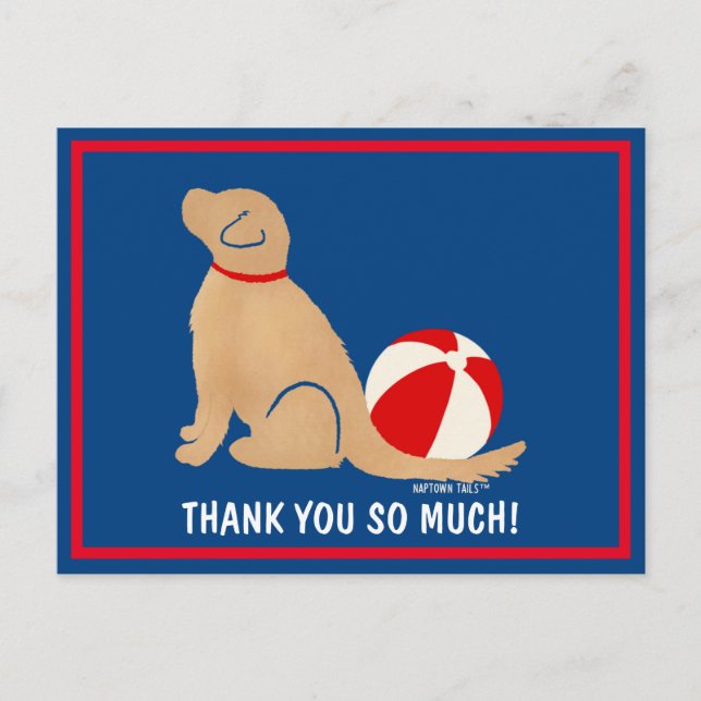 Tarjetas de agradecimiento para perro Retriever Do (Anverso)