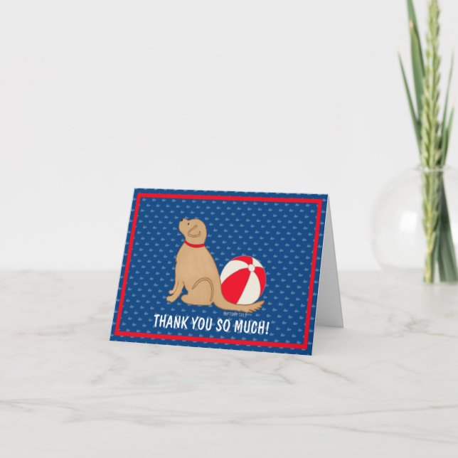 Tarjetas de agradecimiento para perro Retriever Do (Anverso)