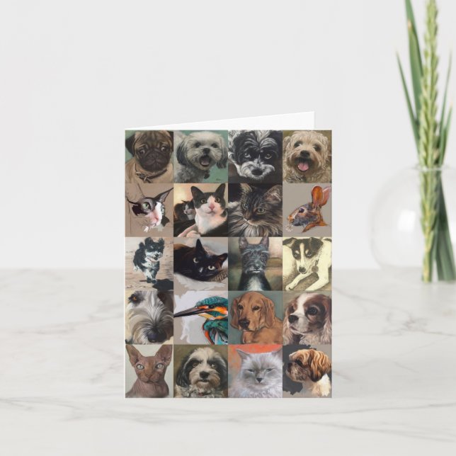 Tarjetas de agradecimiento para perros y gatos Bel (Anverso)