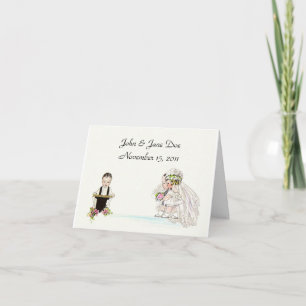 Tarjetas de agradecimiento para recién casados de