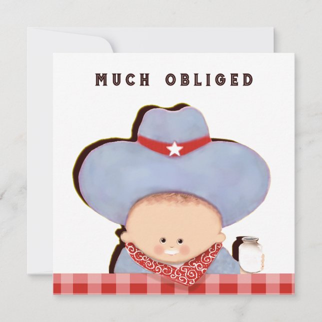 Tarjetas de agradecimiento para regalos de bebé (Anverso)